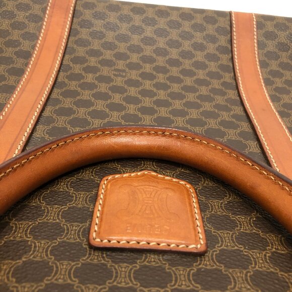 Celine Brown Macadam Bag Sku#85473 (one corner minor crack, rubbing) - Picture 14 of 16